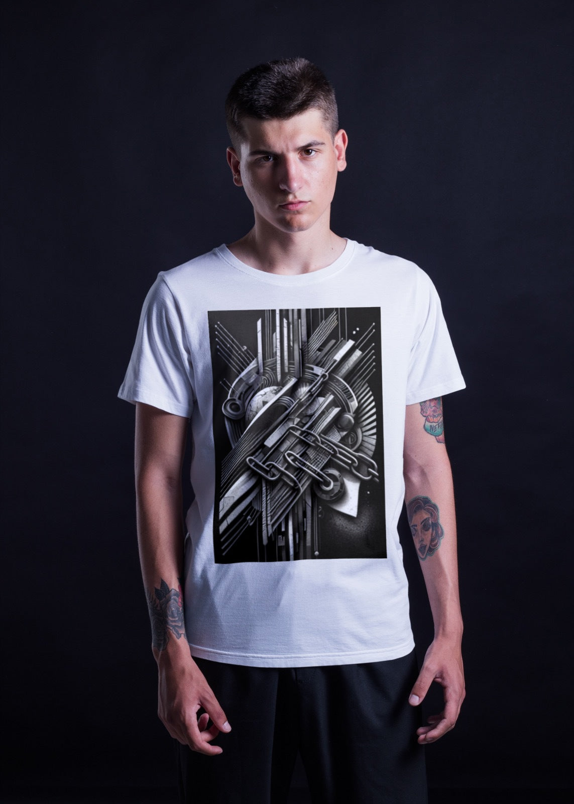 Men's/Unisex Gridlock Graphic Crew Tee