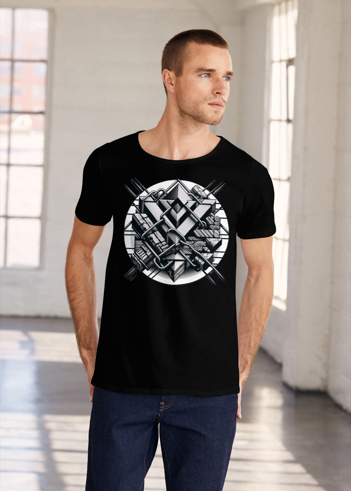 Men's/Unisex Vortex Graphic Crew Tee