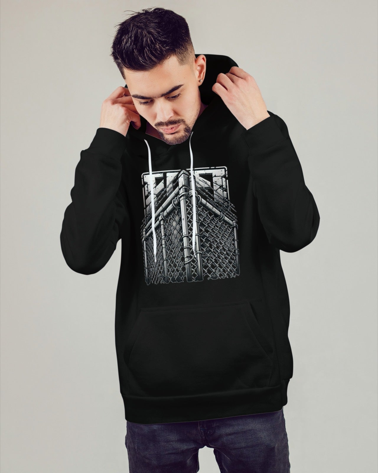 Unisex Chain Link Corner Graphic Hoodie