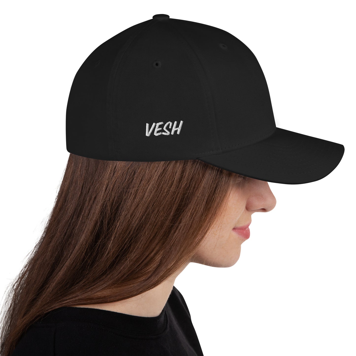 White VESH Embroidered Cap