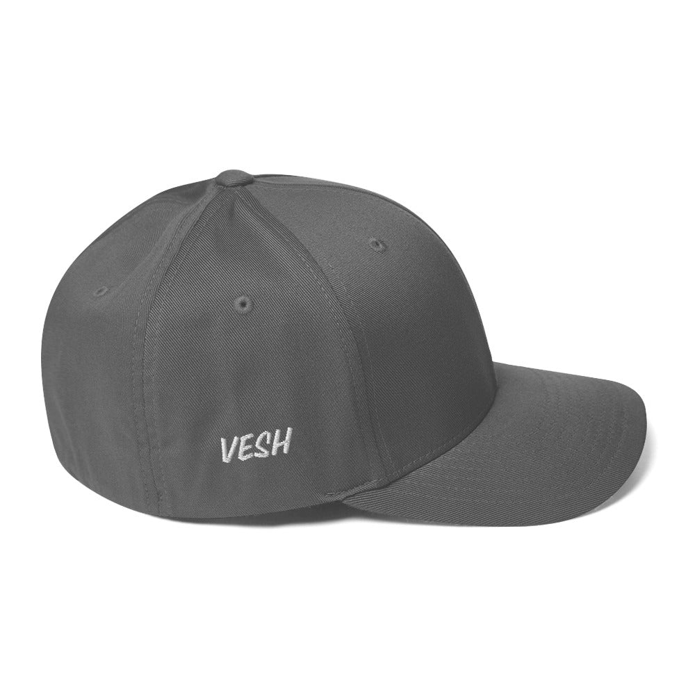 White VESH Embroidered Cap