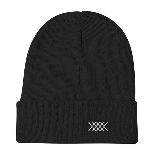 White XEVEX Embroidered Beanie