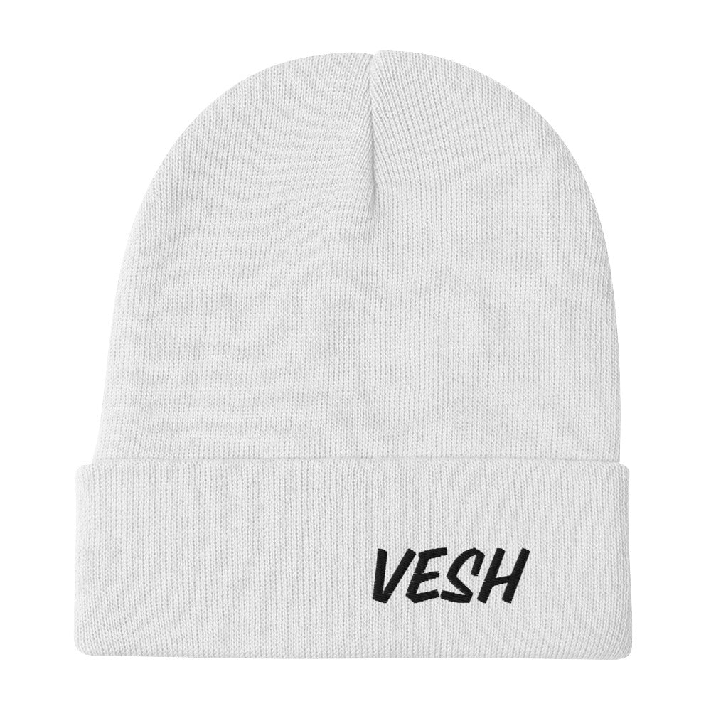 Black VESH embroidered Beanie