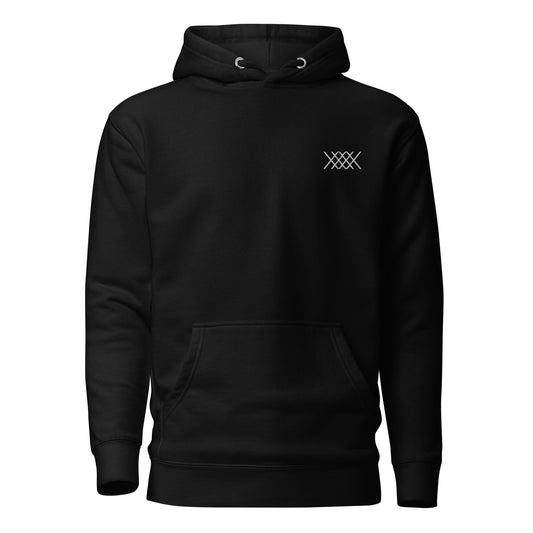 Unisex White XEVEX Embroidered Hoodie