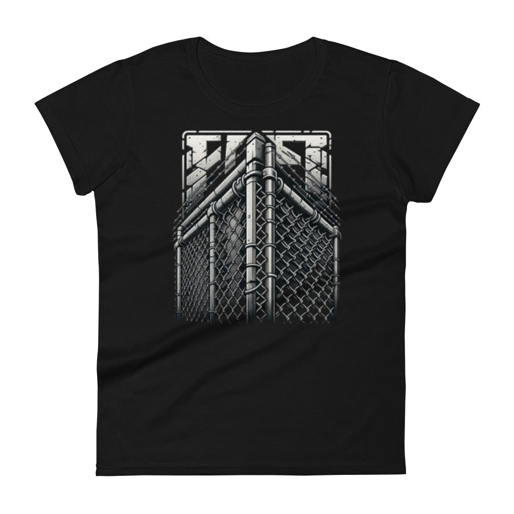 Women's Chain Link Corner Graphic Crew Tee